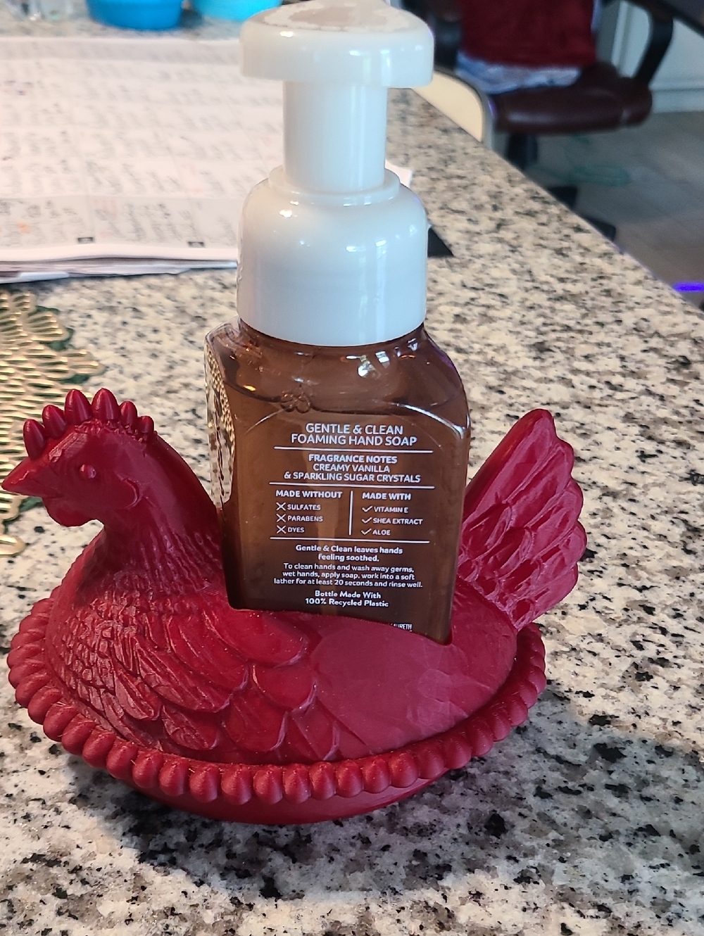 Bath & Body Works Foaming Soap with Red Hen Holder - Picture 3 of 4